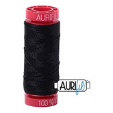 Aurifil Mako 12wt Cotton 50 m 54 yd. spool - 2692 Black